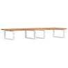 Étagère de vasque murale acier et bois massif d'acacia 620295620295