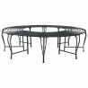 Banc d'Arbre 8-Nombre de places Ø 160 x 44 cm Acier Noir Rond 620297620297