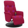 Fauteuil de massage inclinable avec repose-pied rouge bordeaux 620299620299