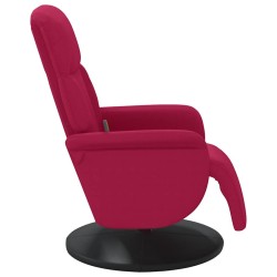 Fauteuil de massage inclinable avec repose-pied rouge bordeaux 620299620299
