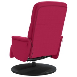 Fauteuil de massage inclinable avec repose-pied rouge bordeaux 620299620299