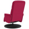 Fauteuil de massage inclinable avec repose-pied rouge bordeaux 620299620299