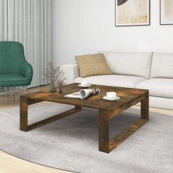 Table basse Chêne fumé 100x100x35 cm Bois d'ingénierie 620303620303