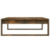Table basse Chêne fumé 100x100x35 cm Bois d'ingénierie 620303620303