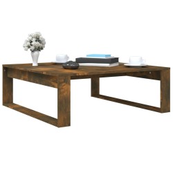 Table basse Chêne fumé 100x100x35 cm Bois d'ingénierie 620303620303