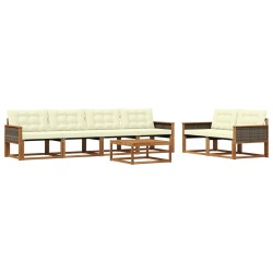 Ensemble de canapés d'extérieur 7 pcs Naturel et Crème 620304620304