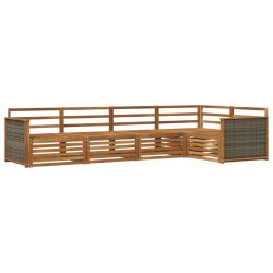 Ensemble de canapés d'extérieur 5 pcs Naturel 620305620305