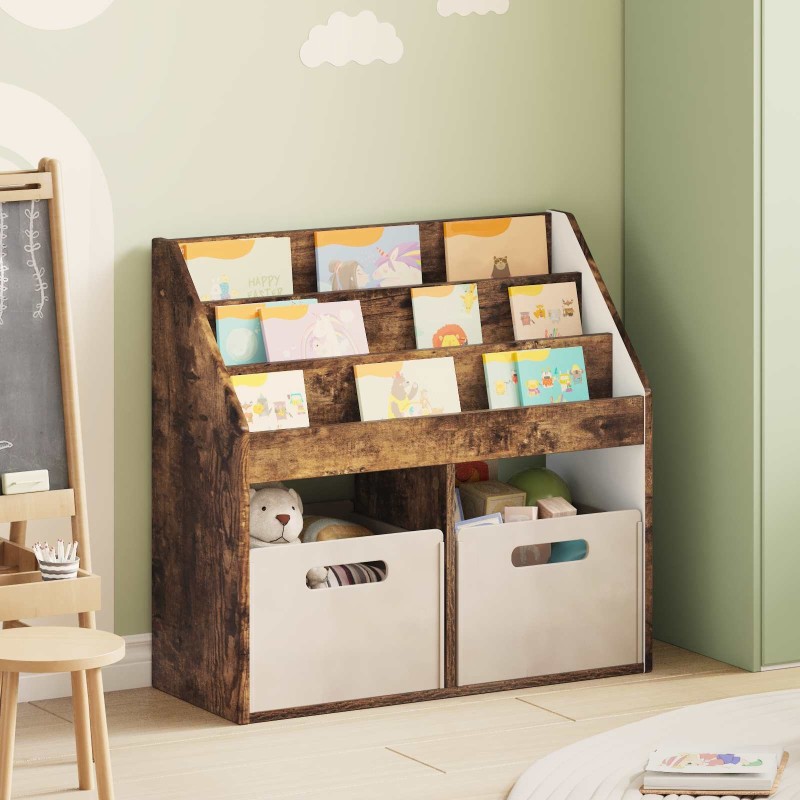 Bibliothèque pour enfants Chêne fumé 72,5 x 29,5 x 69 cm 620310620310