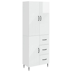 Ensemble de Meubles 2 pcs Blanc brillant 66 x 34,5 x 89,5 cm 620312620312