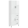 Ensemble de Meubles 2 pcs Blanc brillant 66 x 34,5 x 89,5 cm 620312620312