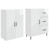 Ensemble de Meubles 2 pcs Blanc brillant 66 x 34,5 x 89,5 cm 620312620312