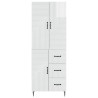 Ensemble de Meubles 2 pcs Blanc brillant 66 x 34,5 x 89,5 cm 620312620312