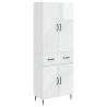 Ensemble de Meubles 2 pcs Blanc brillant 66 x 34,5 x 89,5 cm 620313620313