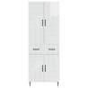 Ensemble de Meubles 2 pcs Blanc brillant 66 x 34,5 x 89,5 cm 620313620313