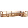 Ensemble de canapés d'extérieur 5 pcs Naturel 620331620331