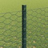 Clôture hexagonale avec poteau 25 x 1,2 m Vert Maille 620336620336