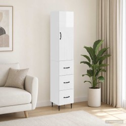 Ensemble de Meubles 2 pcs Blanc brillant 33 x 34,5 x 90 cm 620337620337