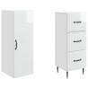 Ensemble de Meubles 2 pcs Blanc brillant 33 x 34,5 x 90 cm 620337620337