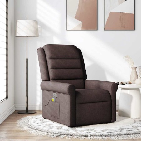 Fauteuil de massage inclinable Marron foncé Tissu 620339620339
