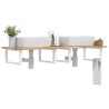 Étagère de vasque murale acier et bois massif d'acacia 620340620340
