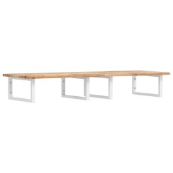 Étagère de vasque murale acier et bois massif d'acacia 620340620340