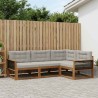 Ensemble de canapés d'extérieur 4 pcs Naturel et Gris clair 620341620341