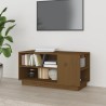 Meuble TV Marron miel 80x35x40,5 cm Bois de pin massif 620355620355