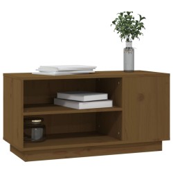 Meuble TV Marron miel 80x35x40,5 cm Bois de pin massif 620355620355