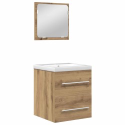 Ensemble de mobilier de salle de bain 2 pc Chêne artisanal 620366620366