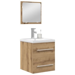Ensemble de mobilier de salle de bain 2 pc Chêne artisanal 620366620366