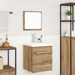 Ensemble de mobilier de salle de bain 2 pc Chêne artisanal 620366620366