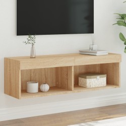 Meuble TV avec lumières LED chêne sonoma 100x30x30 cm 620371620371
