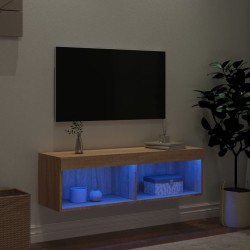 Meuble TV avec lumières LED chêne sonoma 100x30x30 cm 620371620371
