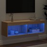 Meuble TV avec lumières LED chêne sonoma 100x30x30 cm 620371620371