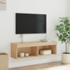 Meuble TV avec lumières LED chêne sonoma 100x30x30 cm 620371620371