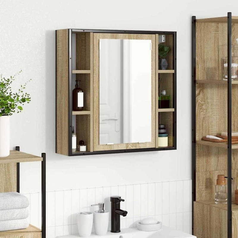 Armoire Miroir Chêne Sonoma 60 x 16 x 60 cm Bois d'ingénierie 620376620376