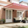 Auvent rétractable Rouge et Blanc 500 × 350 cm 620377620377