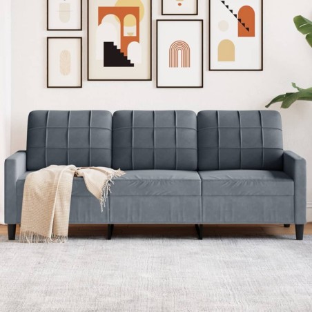 Canapé à 3 places Gris foncé 180 cm Velours 620386620386