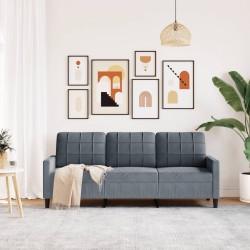 Canapé à 3 places Gris foncé 180 cm Velours 620386620386
