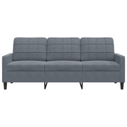 Canapé à 3 places Gris foncé 180 cm Velours 620386620386