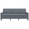 Canapé à 3 places Gris foncé 180 cm Velours 620386620386