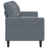 Canapé à 3 places Gris foncé 180 cm Velours 620386620386