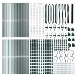 Fixation au sol hexagonale 100 x 1,6 m Acier recouvert de PVC 620389620389