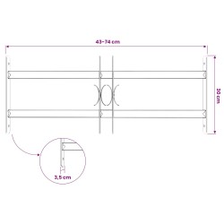 Grille de sécurité pour fenêtres avec 2 barres transversales 620412620412