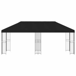 Gazebo avec murs latéraux 6 x 3 m Noir Polyester et Acier 190 620415620415