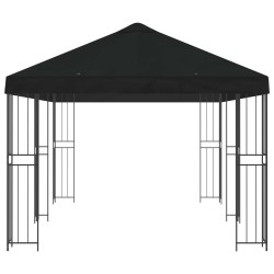 Gazebo avec murs latéraux 6 x 3 m Noir Polyester et Acier 190 620415620415