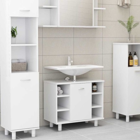 Armoire de salle de bain Blanc 60x32x53,5 cm Bois d'ingénierie 620420620420