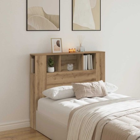 Armoire de tête de lit chêne artisanal 120x19x104,5 cm 620425620425