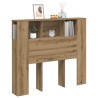 Armoire de tête de lit chêne artisanal 120x19x104,5 cm 620425620425