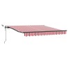 Auvent rétractable Rouge et Blanc 350 x 250 cm Polyester 620430620430